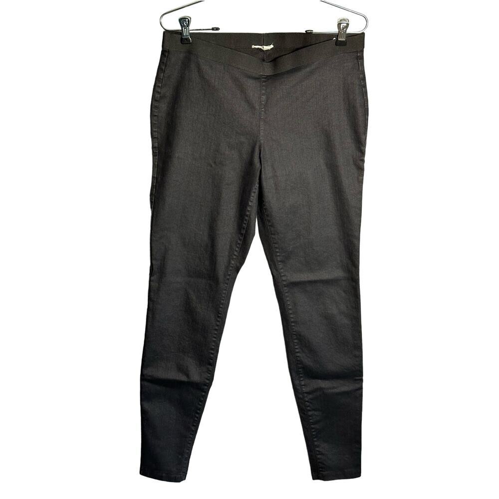 Eileen Fisher | Med | Organic Cotton Coated Pull-On Pants sustainable minimalist